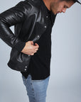 BLOUSON EN CUIR Teddy